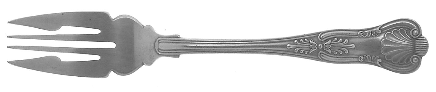 Kings (Silverplate, 1890) Large Individual Solid Fish/Salad Fork by Gorham Silver-1