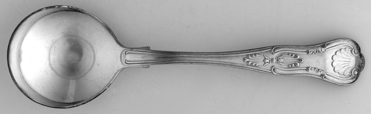 Kings (Silverplate, 1890) Round Bowl Soup Spoon (Bouillon) by Gorham Silver-1