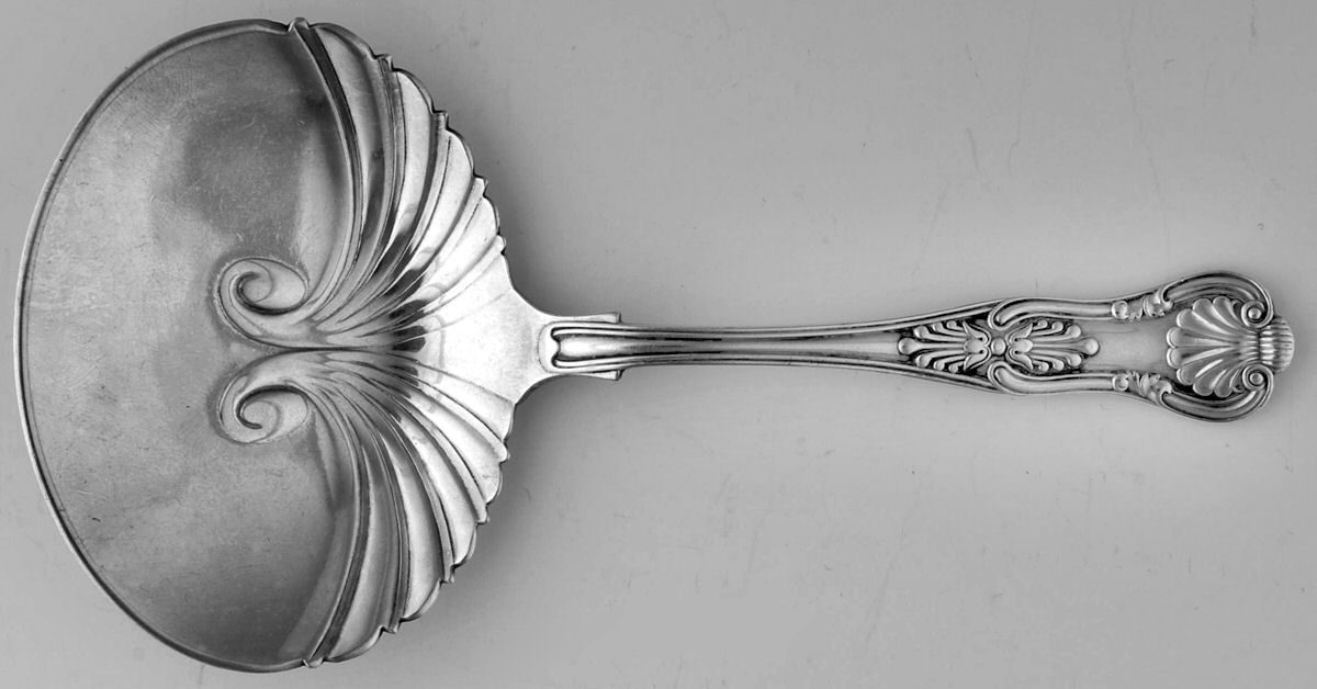 Kings (Silverplate, 1890) Solid Bon Bon Spoon by Gorham Silver-1