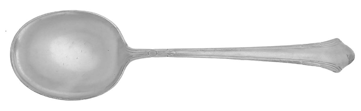 Lady Caroline (Silverplate, 1930) Round Bowl Soup Spoon (Bouillon) by Gorham Silver-1