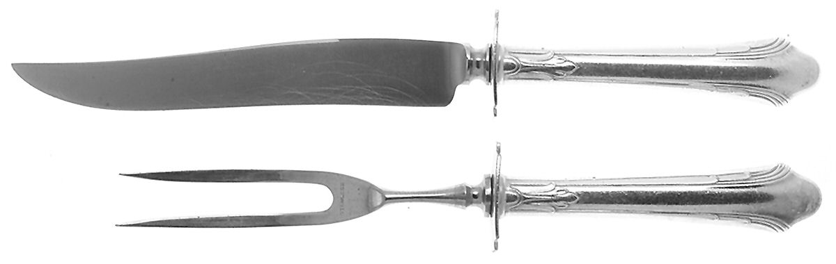 Lady Caroline (Silverplate, 1930) Small Stainless Blade 2-Piece Steak Carving Set by Gorham Silver-1