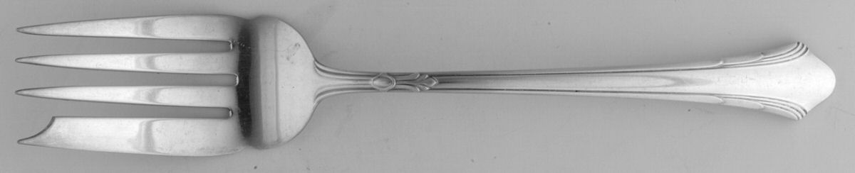 Lady Caroline (Silverplate, 1930) Small Solid Cold Meat Serving Fork by Gorham Silver-1