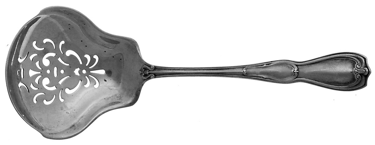 La Modele (Sterling, 1909) Large Pierced Pea Serving Spoon by Gorham Silver-1