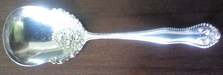 Lancaster (Sterling, 1897, No Monograms) Solid Serving Spoon by Gorham Silver-1