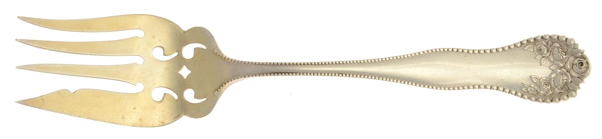 Lancaster (Sterling, 1897, No Monograms) Small Solid Cold Meat Serving Fork by Gorham Silver-1