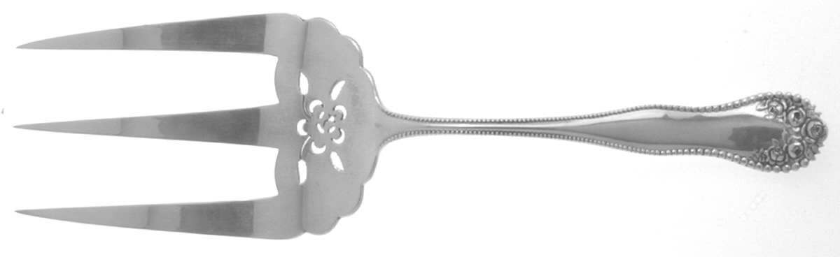 Lancaster (Sterling, 1897, No Monograms) Solid Toast Serving Fork by Gorham Silver-1