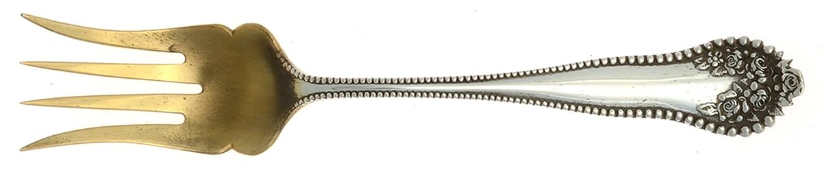 Lancaster (Sterling, 1897, No Monograms) Medium Chipped Beef Fork by Gorham Silver-1