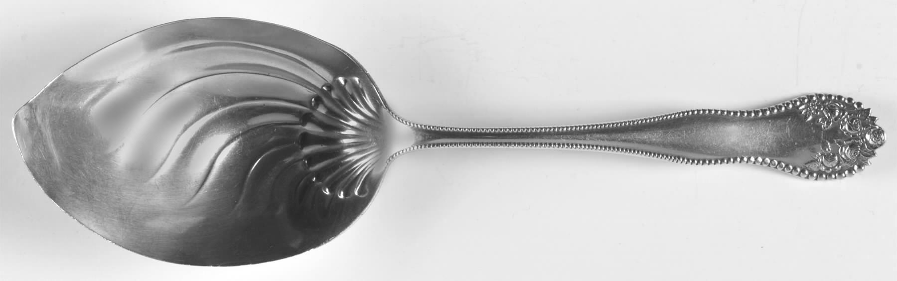 Lancaster (Sterling, 1897, No Monograms) Vegetable Serving Spoon (Solid) by Gorham Silver-1