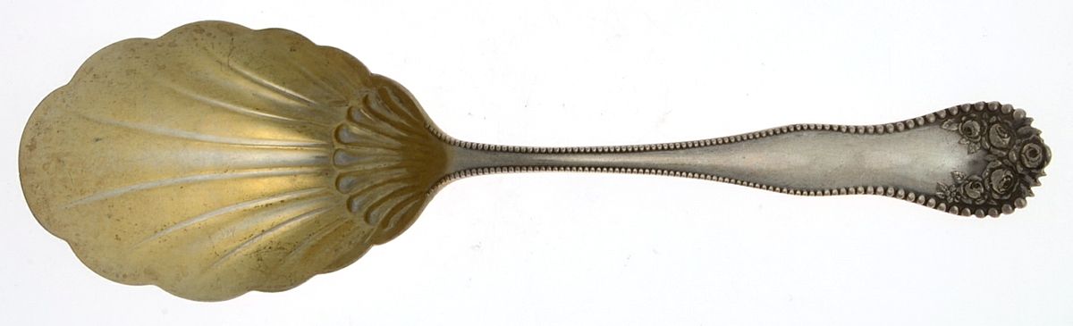 Lancaster (Sterling, 1897, No Monograms) Preserve Spoon by Gorham Silver-1