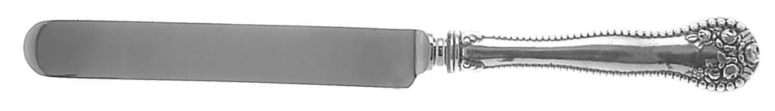 Lancaster (Sterling, 1897, No Monograms) Blunt Hollow Handle Knife W/Bolster by Gorham Silver-1