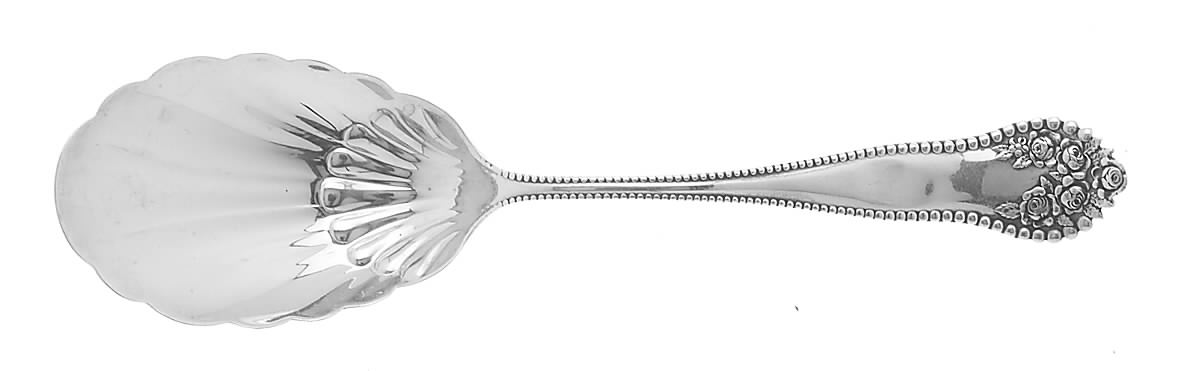 Lancaster (Sterling, 1897, No Monograms) Sugar Shell Spoon by Gorham Silver-1