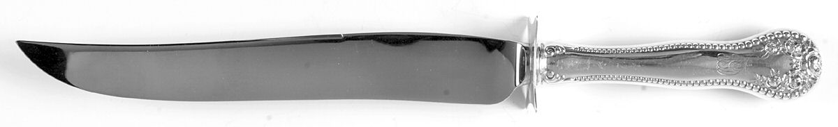Lancaster (Sterling, 1897, No Monograms) Large Stainless Blade Roast Carving Knife by Gorham Silver-1