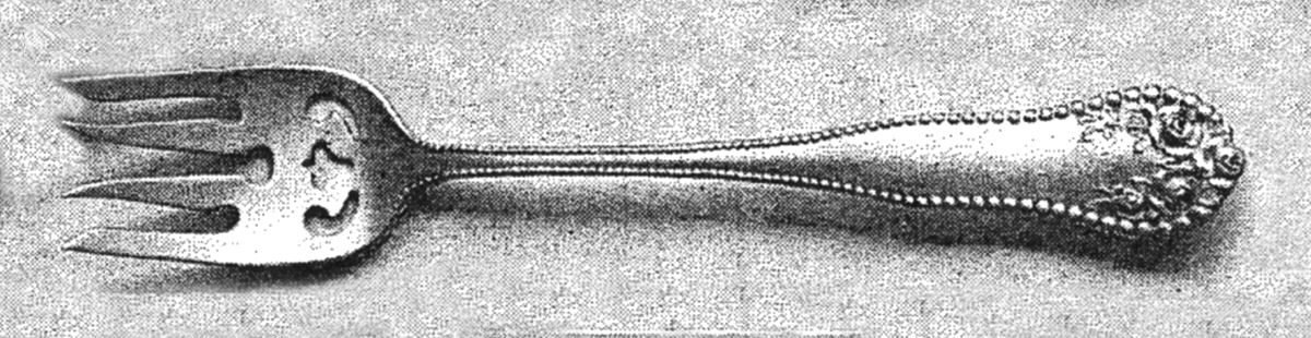 Lancaster (Sterling, 1897, No Monograms) Large Ramekin Fork by Gorham Silver-1