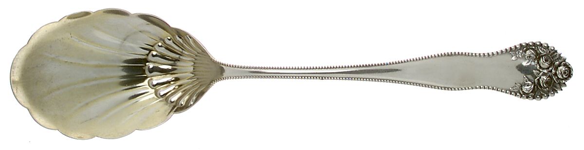 Lancaster (Sterling, 1897, No Monograms) Oversize Solid Salad Serving Spoon by Gorham Silver-1