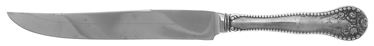 Lancaster (Sterling, 1897, No Monograms) Small Steak Carving Knife with Stainless Blade by Gorham Silver-1