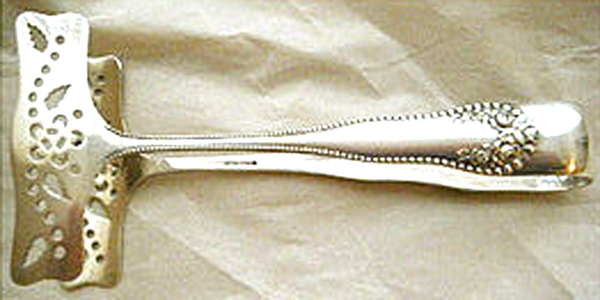 Lancaster (Sterling, 1897, No Monograms) Solid Individual Asparagus Tongs by Gorham Silver-1