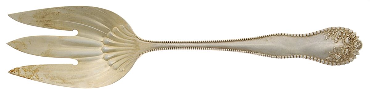 Lancaster (Sterling, 1897, No Monograms) Solid Salad Serving Fork by Gorham Silver-1