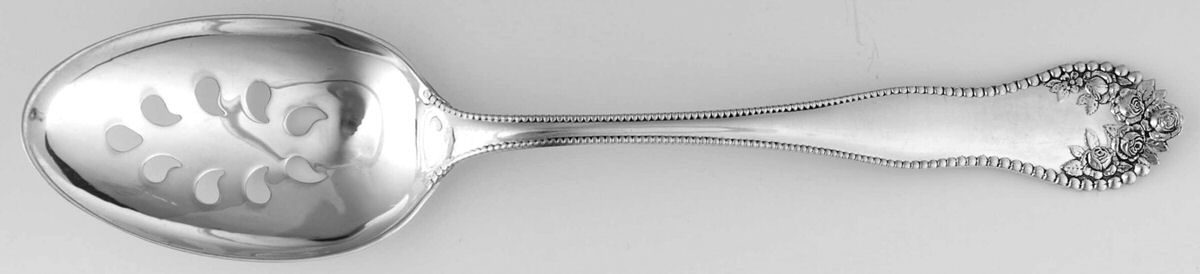 Lancaster (Sterling, 1897, No Monograms) Pierced Tablespoon (Serving Spoon) CM by Gorham Silver-1