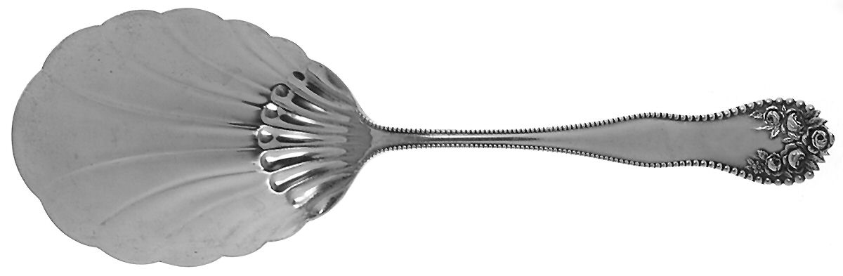 Lancaster (Sterling, 1897, No Monograms) Small Solid Berry/Casserole Spoon by Gorham Silver-1