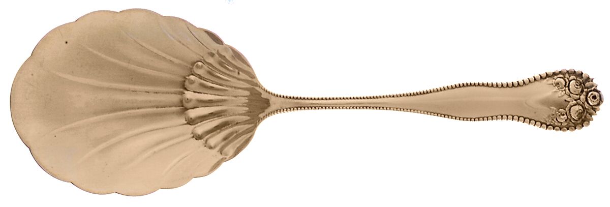 Lancaster (Sterling, 1897, No Monograms) Small Solid Berry/Casserole Spoon by Gorham Silver-1