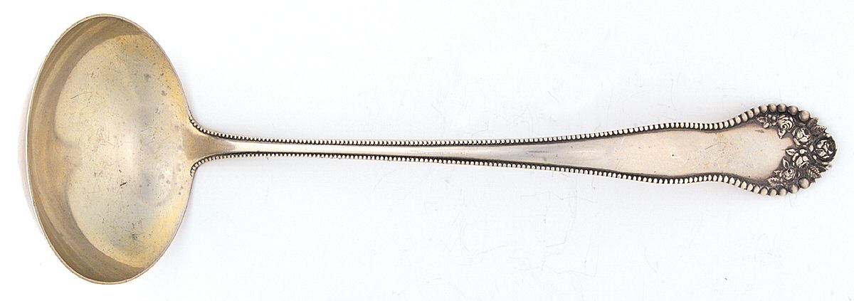 Lancaster (Sterling, 1897, No Monograms) Small Solid Soup Ladle by Gorham Silver-1