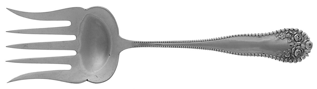 Lancaster (Sterling, 1897, No Monograms) Large Solid Tined Sardine Serving Fork by Gorham Silver-1