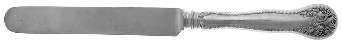 Lancaster (Sterling, 1897, No Monograms) Blunt Hollow Handle Knife W/Bolster by Gorham Silver-1