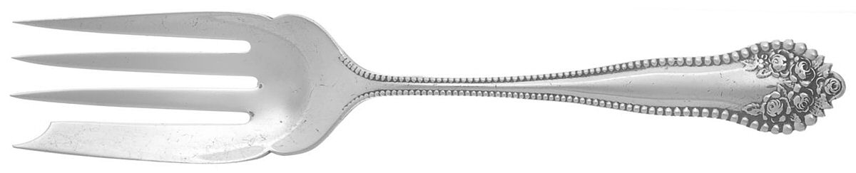 Lancaster (Sterling, 1897, No Monograms) Fork-Cold Meat/Servg-Sm/Solid by Gorham Silver-1