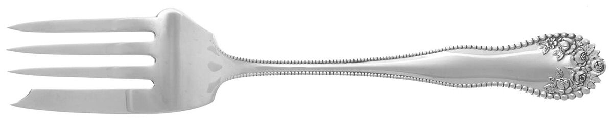 Lancaster (Sterling, 1897, No Monograms) Medium Solid Cold Meat Serving Fork by Gorham Silver-1