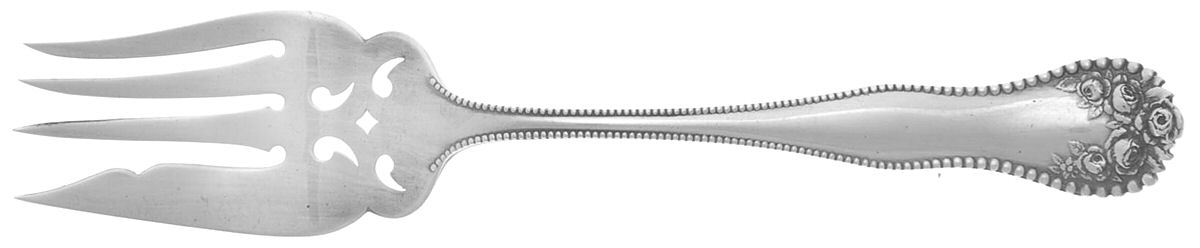 Lancaster (Sterling, 1897, No Monograms) Small Solid Cold Meat Serving Fork by Gorham Silver-1
