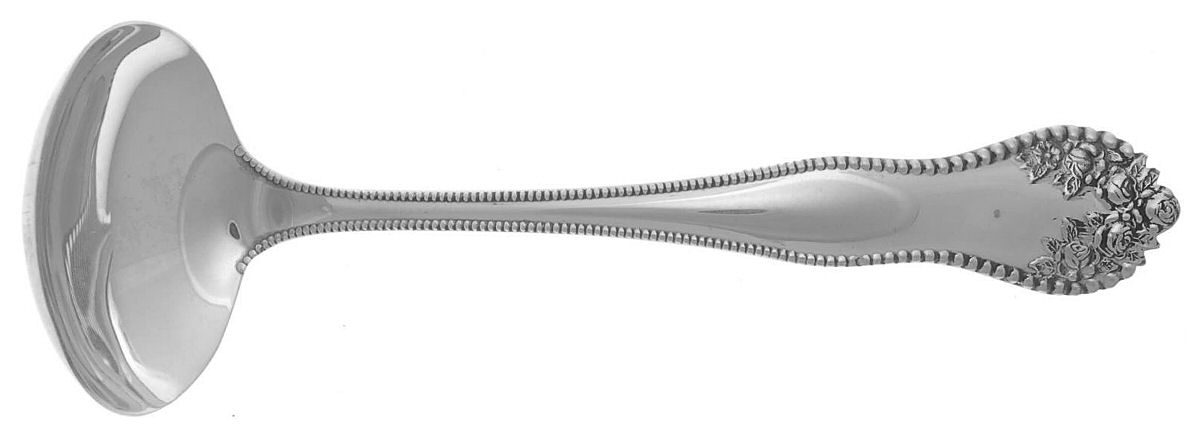Lancaster (Sterling, 1897, No Monograms) Solid Gravy Ladle by Gorham Silver-1