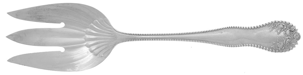 Lancaster (Sterling, 1897, No Monograms) Solid Salad Serving Fork by Gorham Silver-1