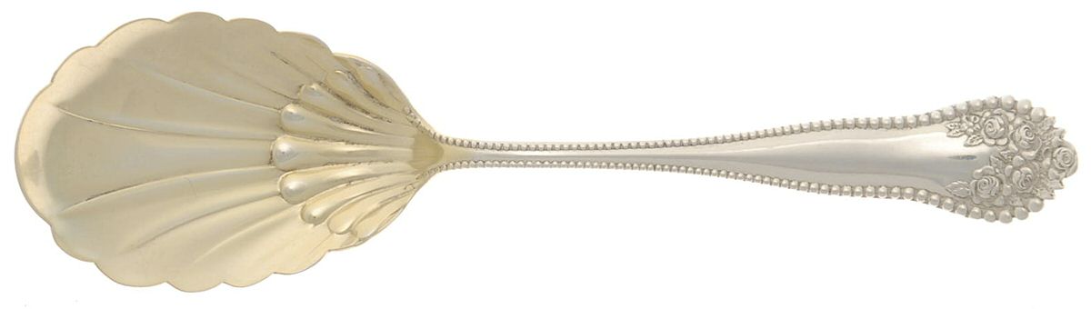 Lancaster (Sterling, 1897, No Monograms) Sugar Shell Spoon by Gorham Silver-1