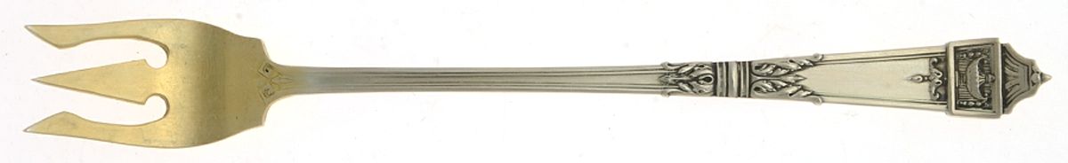 Lansdowne (Sterling, 1917) Short Handle Pickle/Olive Fork by Gorham Silver-1