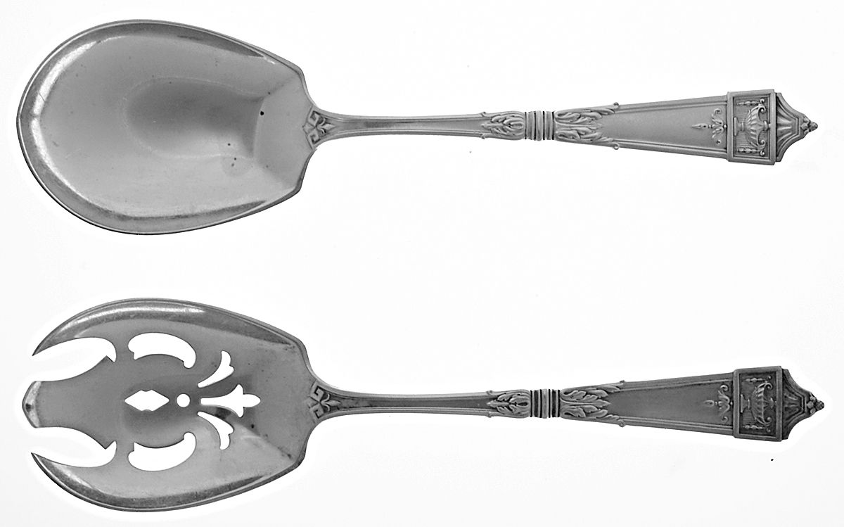 Lansdowne (Sterling, 1917) (2 Pc) Solid Salad Set by Gorham Silver-1