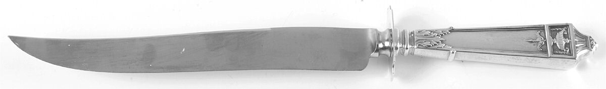 Lansdowne (Sterling, 1917) Large Stainless Blade Roast Carving Knife by Gorham Silver-1