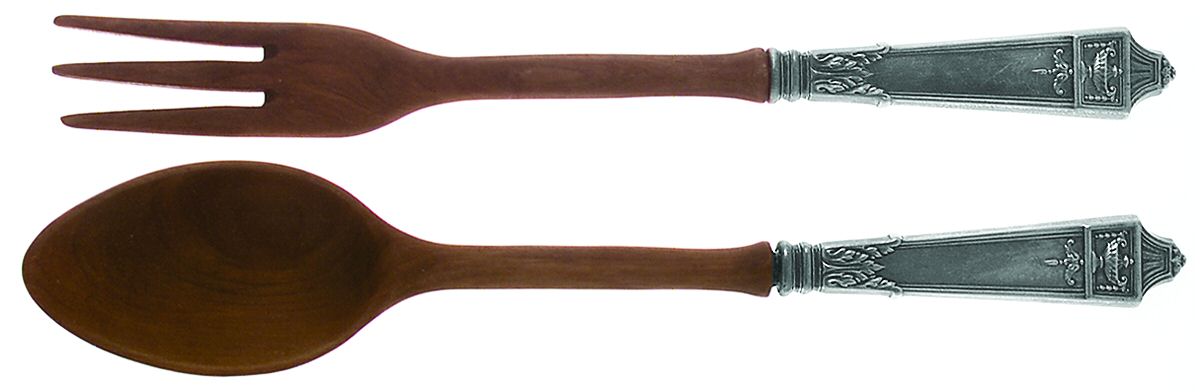 Lansdowne (Sterling, 1917) Wooden Bowl 2-Piece Salad Set by Gorham Silver-1