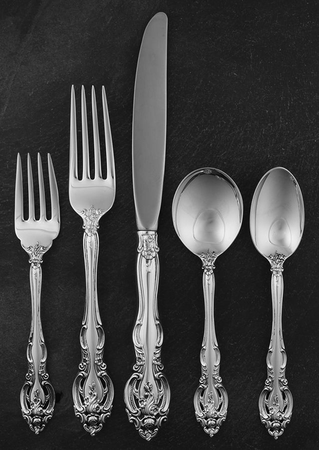 La Scala (Sterling, 1964) 5 Piece Dinner Size Setting by Gorham Silver-1