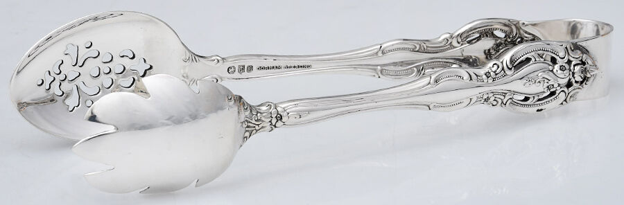 La Scala (Sterling, 1964) Ice Serving Tongs Large HC by Gorham Silver-1