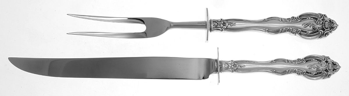 La Scala (Sterling, 1964) Small Stainless Blade 2-Piece Steak Carving Set by Gorham Silver-1