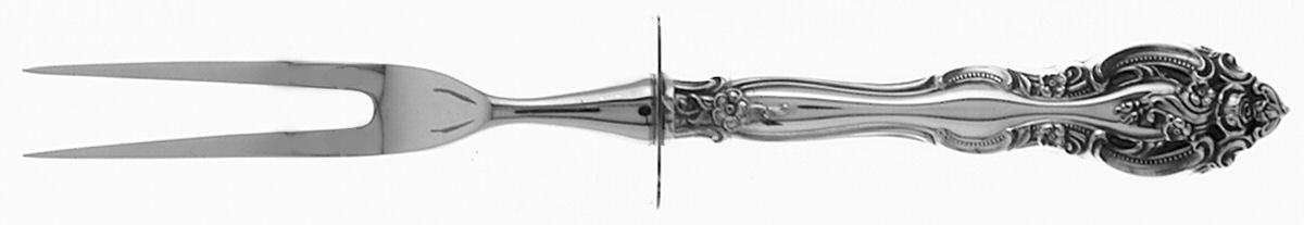 La Scala (Sterling, 1964) Small Steak Carving Fork with Stainless Prongs by Gorham Silver-1