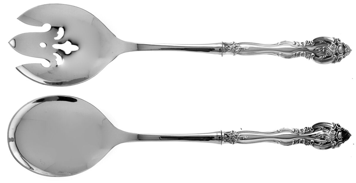 La Scala (Sterling, 1964) 2 Pc Salad Set with Stainless Bowl by Gorham Silver-1