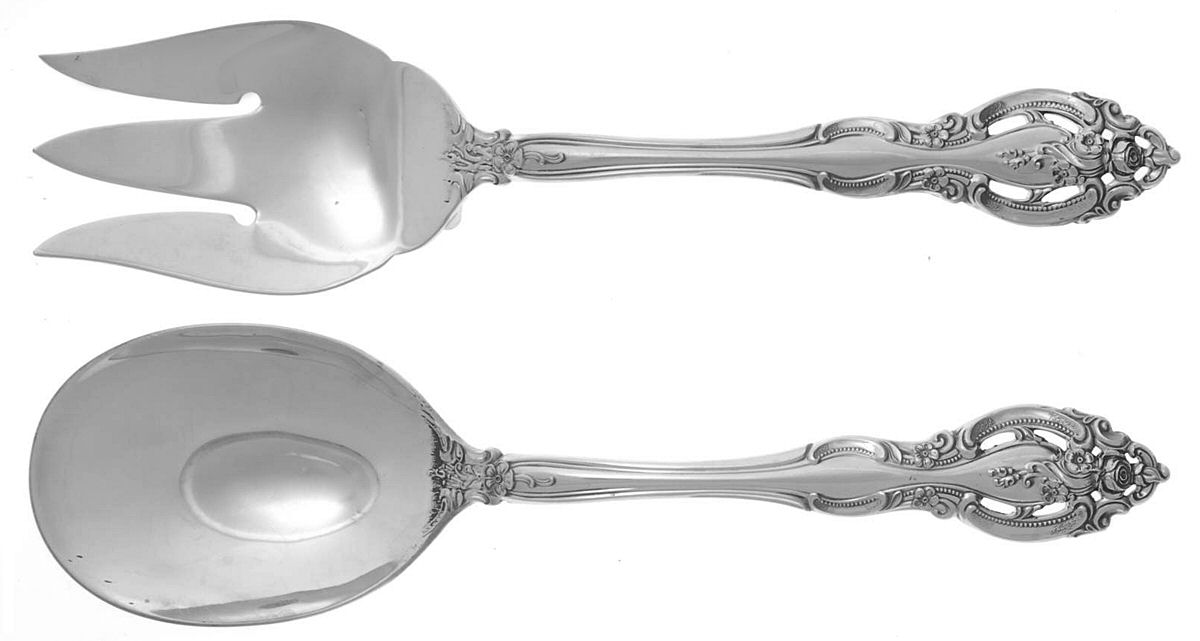 La Scala (Sterling, 1964) (2 Pc) Solid Salad Set by Gorham Silver-1