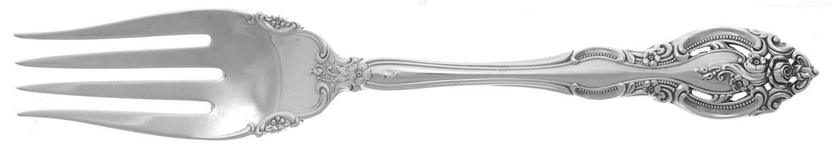 La Scala (Sterling, 1964) Medium Solid Cold Meat Serving Fork by Gorham Silver-1