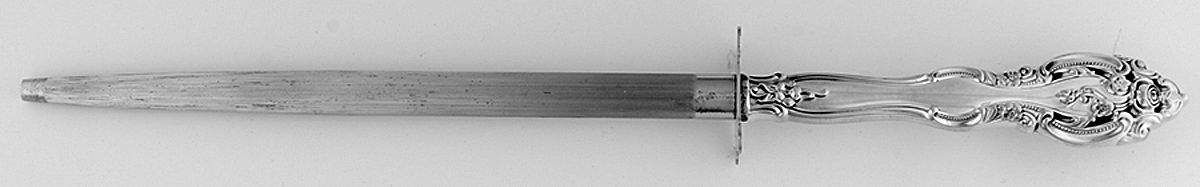 La Scala (Sterling, 1964) Large Steel Rod Knife Sharpener by Gorham Silver-1
