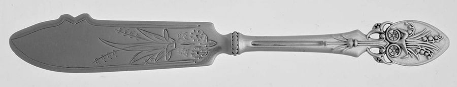Lily (Sterling, 1870, No Monograms) Flat Handle Bright Cut Master Butter by Gorham Silver-1