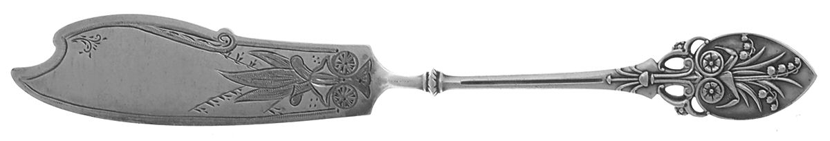 Lily (Sterling, 1870, No Monograms) Flat Handle Bright Cut Master Butter by Gorham Silver-1
