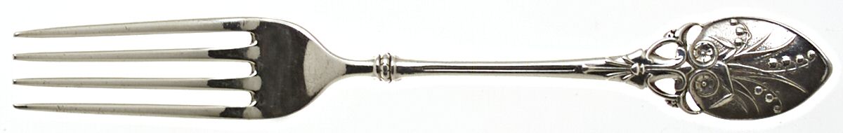 Lily (Sterling, 1870, No Monograms) Solid Youth Tea Fork by Gorham Silver-1