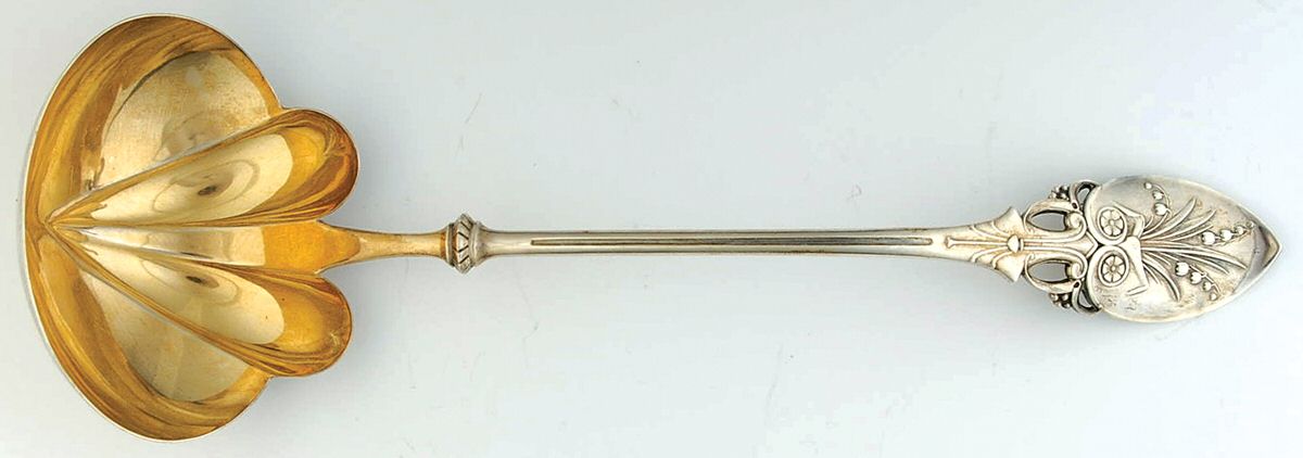 Lily (Sterling, 1870, No Monograms) Oyster Ladle Solid Piece by Gorham Silver-1