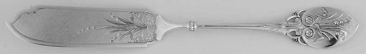 Lily (Sterling, 1870, No Monograms) Bright Cut Individual Solid Fish Knife by Gorham Silver-1